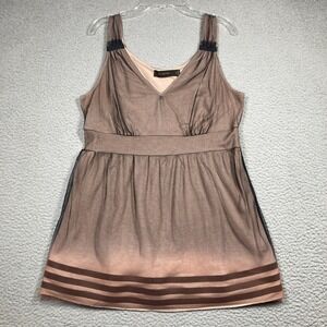 The Limited Tank Top Women's Small  Earthy‎ Mocha Babydoll Boho Chic Coquette